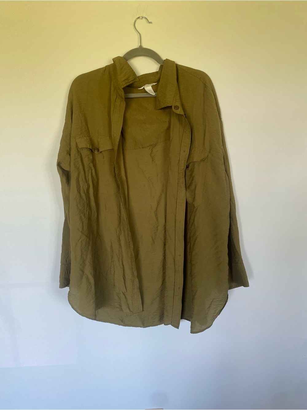 Lightweight Olive Green Women's Shirt Jacket